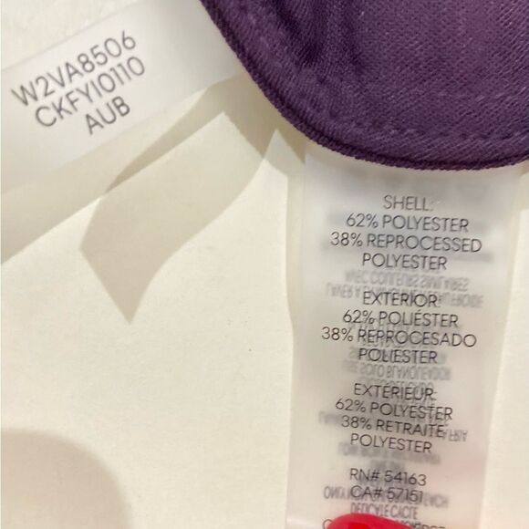 Calvin Klein sleeveless textured tank top in deep purple ribbed neckline size ox - Picture 12 of 12